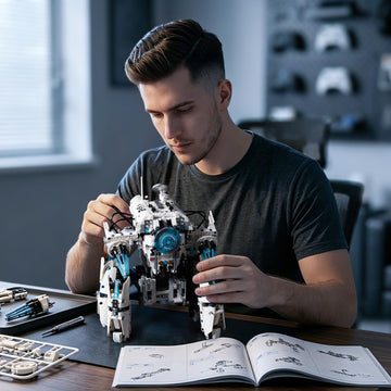MOQIDI Technic RC Robot Building Set,STEM Mecha Toy Coding for Boys 8-12