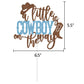 A Little Cowboy Is On The Way Cake Topper Boy Baby Shower Decoration Western Themed Party Supplies Blue