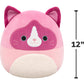 Squishmallows Original 12in Herbie the Pink Snowshoe Cat - Official Jazwares Plush (Medium-Sized)