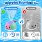 Gigilli Baby Bath Toys, Light up Bath Toys for Kids Ages 1-3, Pool Water Toys 1 Year Old Boys Girls Gifts, 6-12-18 Months Baby Whale Bath Toy