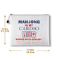 Mazentrix 3-Pack Mahjong Tile Storage Pouches, Water-Resistant Zipper Bags Fit 166 American Tiles, 13.6 x 9.7 in, White (Bags Only)