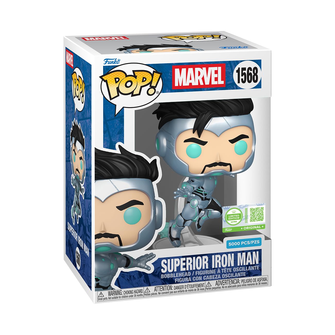Superior Iron Man with Pop! Protector 1568