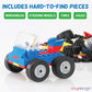 Play Platoon 400 Piece Wheels and Axles Sets, Building Bricks Car Parts & Pieces Kit - Car Building Set with Wheels, Axles & Windshields and Bonus
