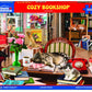 White Mountain 500 Piece Jigsaw Puzzle Cat & Dog Book Gift, Cozy Bookshop