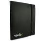 Vault X 9 Pocket Standard Strap Binder, Holds 360 Trading Cards in 20 Side-Loading Pages (Black)