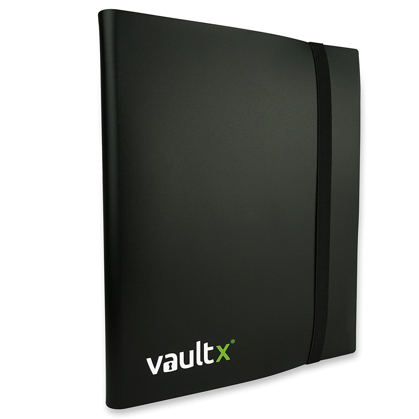 Vault X 9 Pocket Standard Strap Binder, Holds 360 Trading Cards in 20 Side-Loading Pages (Black)