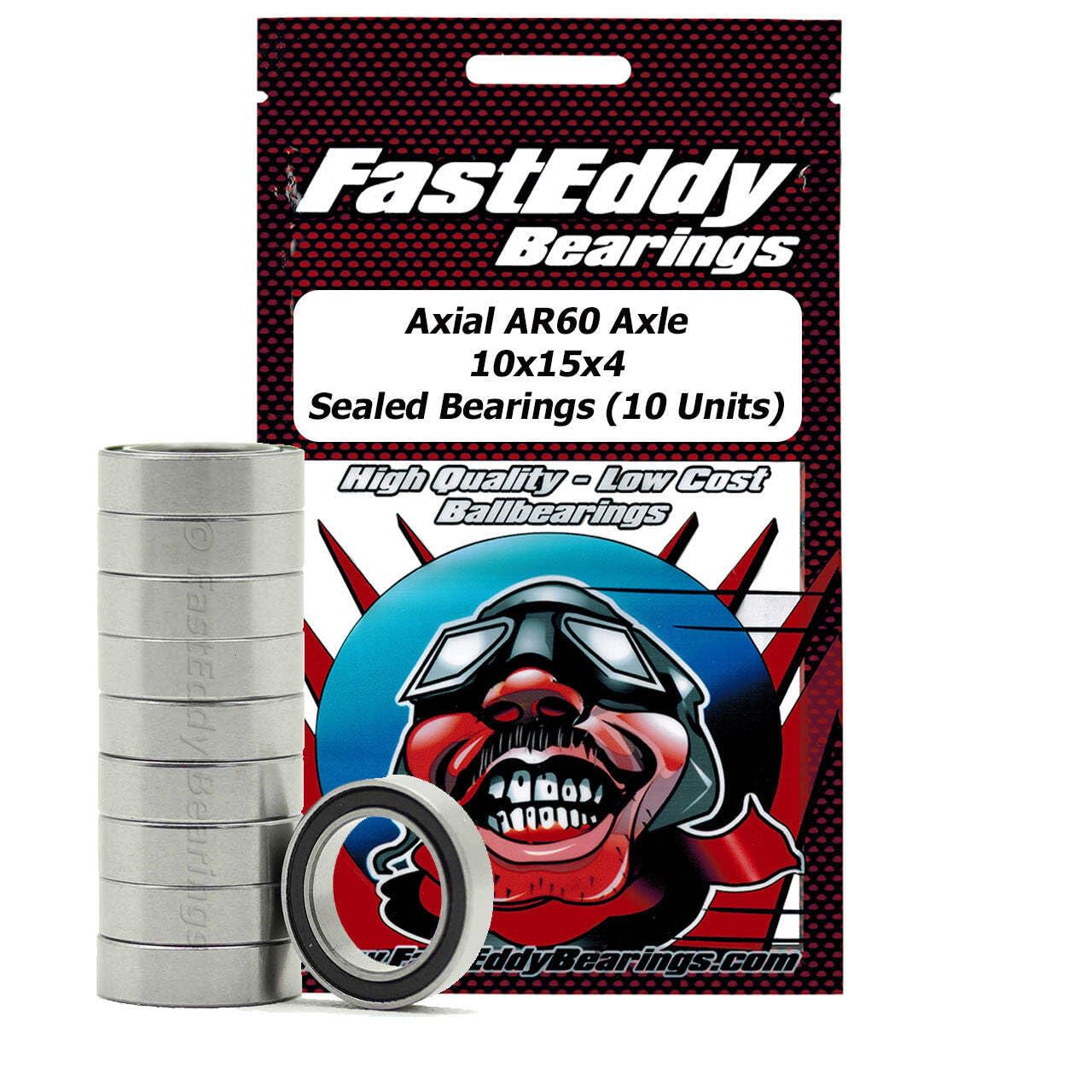 Axial AR60 Axle 10x15x4 Sealed Bearings 10 Units