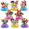 8Pcs Power Girls Table Centerpiece Birthday Party Supplies Double Side Table Decorations for Girls Party Decorations