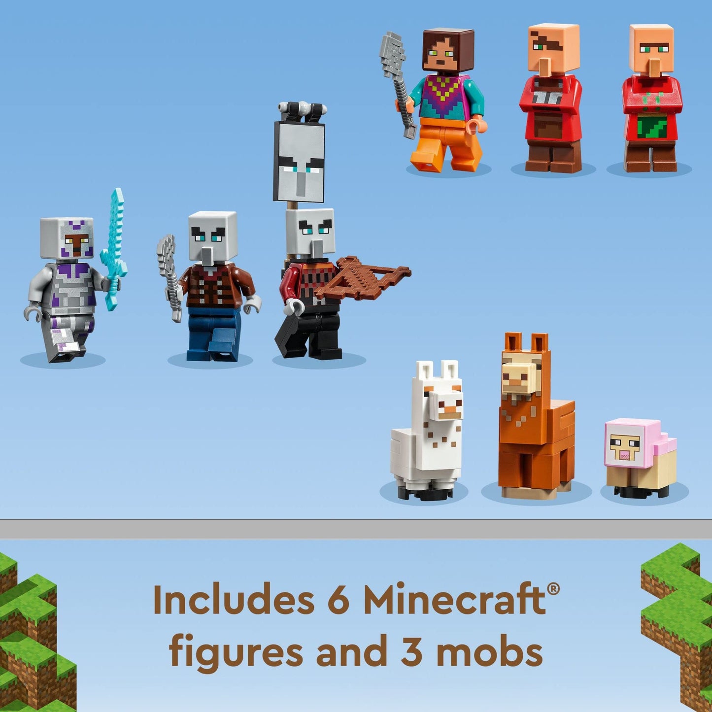 LEGO Minecraft The Llama Village Farm House Toy Building Set 21188, Minecraft Gift Idea for Kids, Boys, Girls Age 9+ Years Old, Create a Minecraft