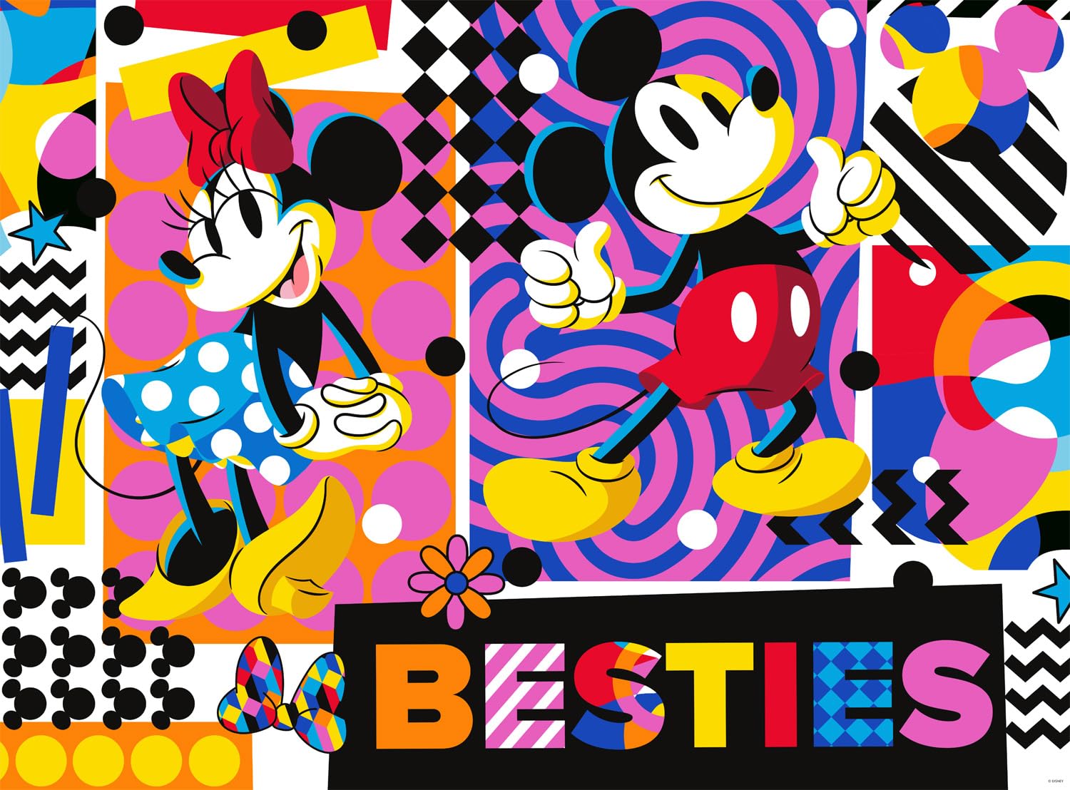 Ceaco - Disney - Collage Collection - Mickey's Bold Expressions - 1000 Piece Jigsaw Puzzle for Adults - Challenging Puzzle Perfect for Game Nights