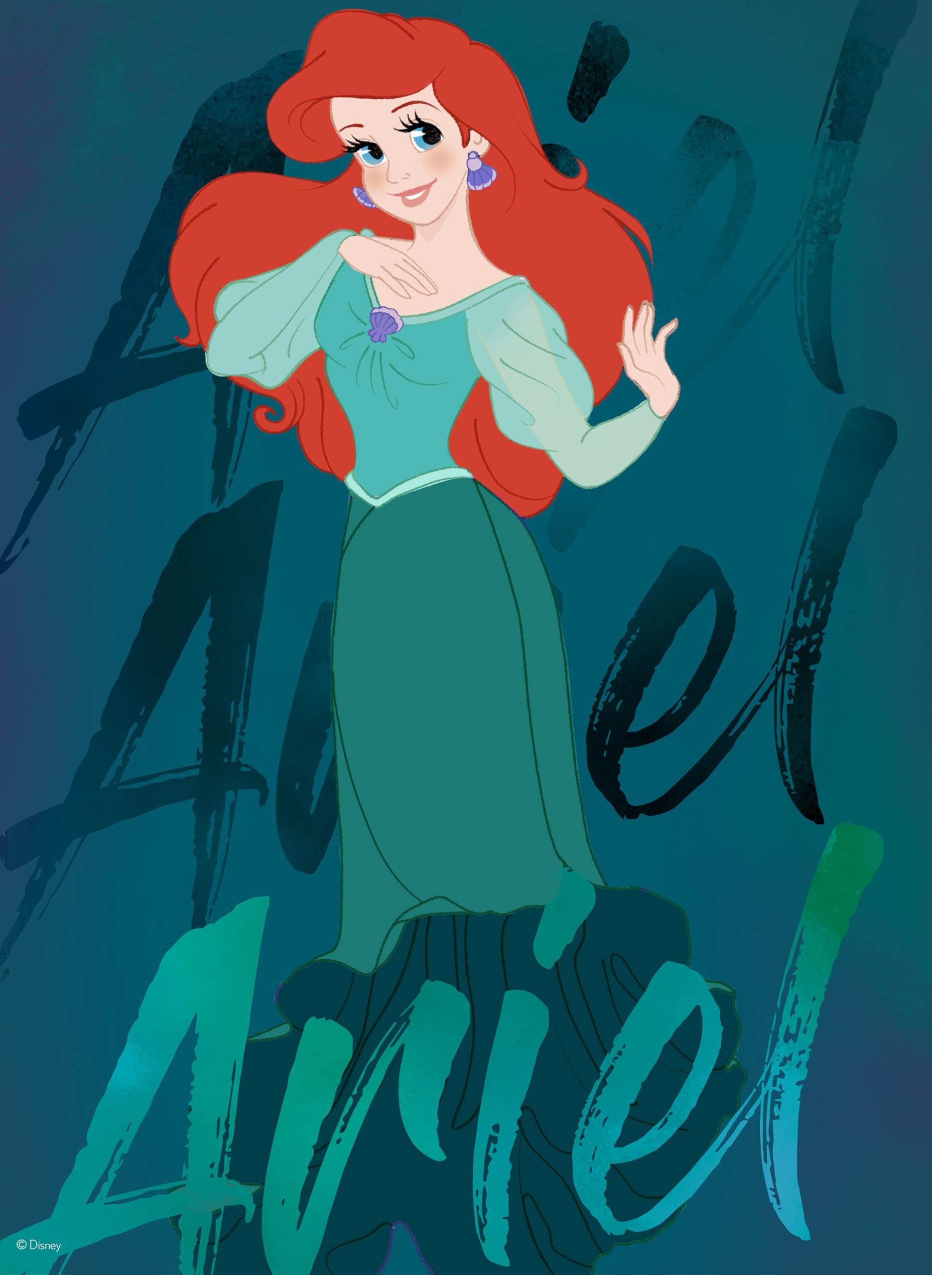 Ceaco - Disney Princess Ariel - 300 Piece Jigsaw Puzzle for Kids Ages 8+