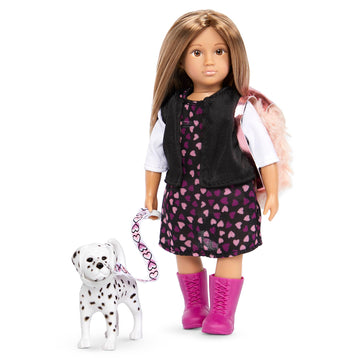 Lori - Mini Doll & Toy Dog - 6-Inch Doll & Puppy - Play Set with Outfit, Animal & Accessories - Playset for Kids - 3+ Years- Gia & Gunner