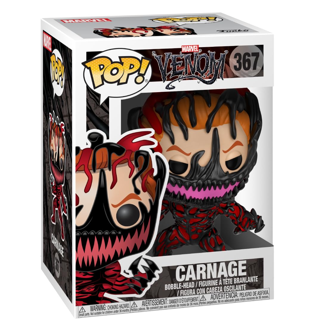 Funko Pop Marvel: Venom - Carnage Cletus Kasady Collectible Figure - Collectable Vinyl Figure - Gift Idea - Official Merchandise - Toys for Kids &