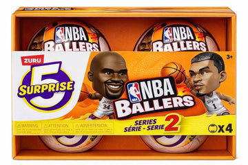 ZURU 5 Surprise NBA Ballers Series 2 Official NBA Collectible Figures & Accessories - Surprise Unboxing Basketball Sports Toy (4 Capsules)