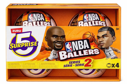 ZURU 5 Surprise NBA Ballers Series 2 Official NBA Collectible Figures & Accessories - Surprise Unboxing Basketball Sports Toy (4 Capsules)