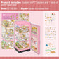 ZSYTZL 4 Sheets 3D DIY Stickers Scene, Cute Miniature Scene Sticker Waterproof Quiet Book with Tweezers Four Seasons Flowers Decorating Phones