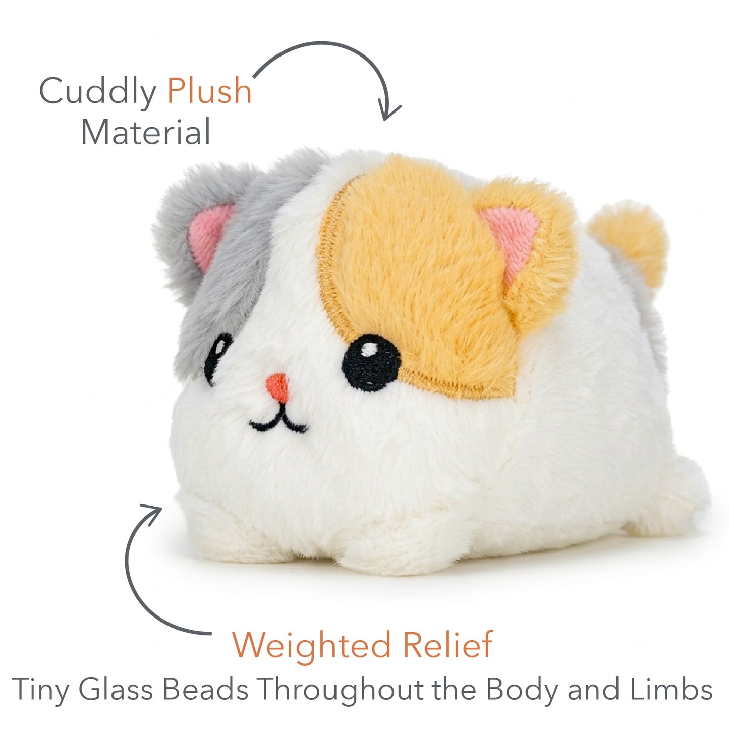 Warm Pals Baby Kitten, Small 3x5 Microwavable Comfort, Heated Plushie for Warmth, Calming Anxiety, Relaxing Bedtime Snuggles and Cozy Toys for Kids