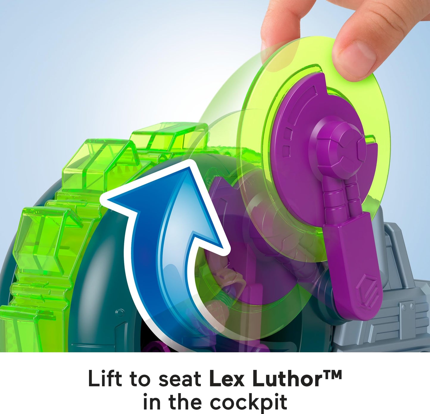 Fisher-Price Imaginext DC Super Friends Toy Lex Luthor Spinning Saw Vehicle & Figure Set for Pretend Play Kids Ages 3+ Years
