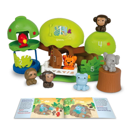 Learning Resources Peeksville Learning Jungle Playset, Animal Kingdom Figurines, Zoo Toy, Tiger, Lion, Animals, Fine Motor Skills for Kids, Toddler