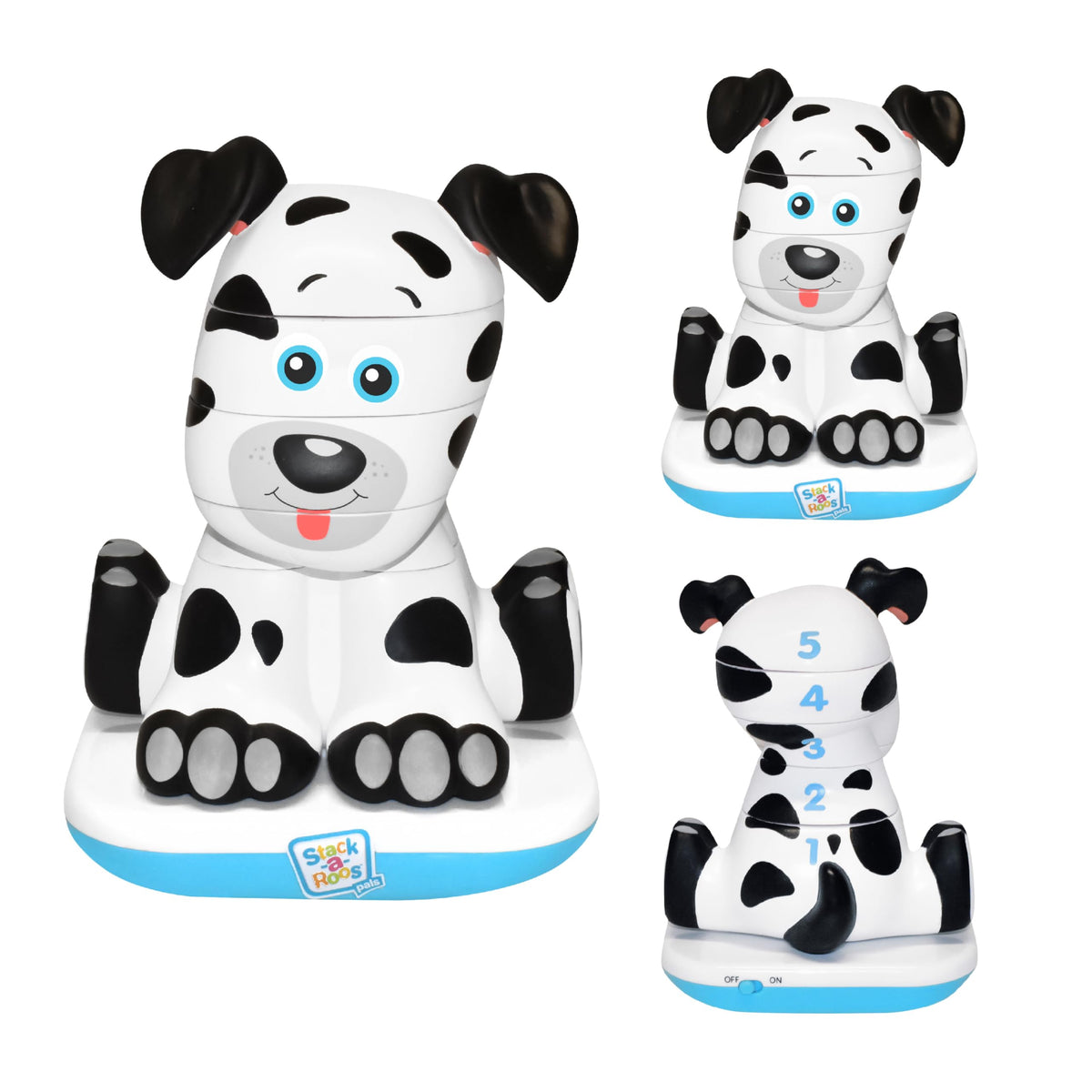 Stack-a-Roos Baby Cow by Salus Brands - Animal Stacking Toy, Educational Early Learning Toy for Infants Babies Toddlers, Age 12+ Months - Great Baby