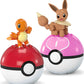 MEGA Pokémon Action Figure Building Toys Set, Poké Ball 2-Pack, Charmander and Eevee with 40 Pieces, for Kids