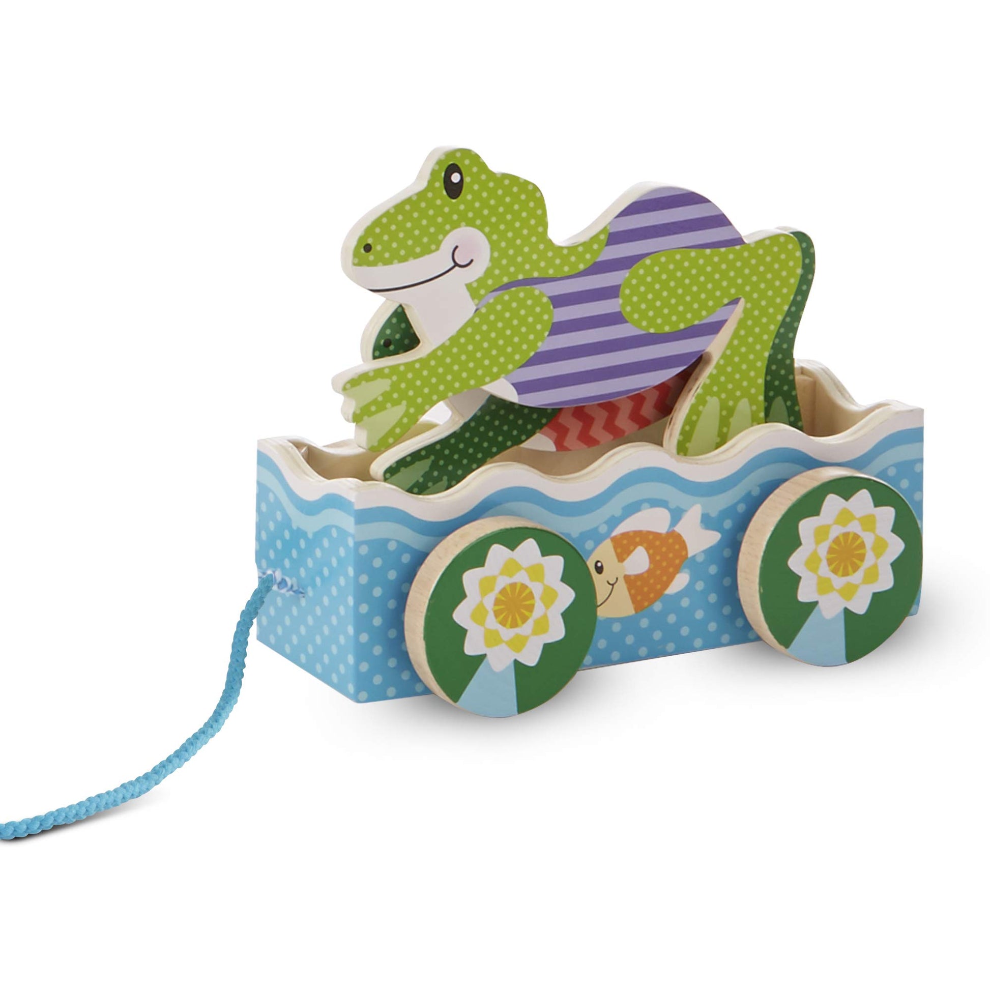 Melissa & Doug First Play Friendly Frogs Wooden Pull Toy 3615