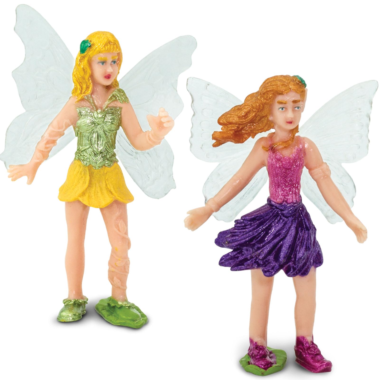 Safari Ltd. Fairy Fantasies TOOB - 6 Mini Figurines Including Fairy Queen, Baby, and Flower Fairies Jasmine, Buttercup, Violet, Iris - Enchanting Toy