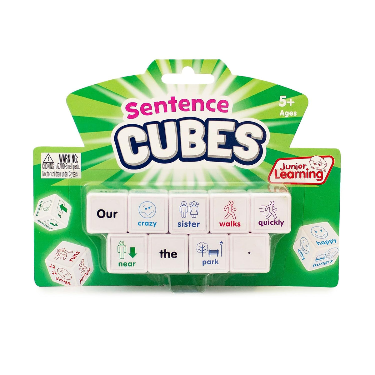 Junior Learning JL644 Sentences Cubes, Multicolor