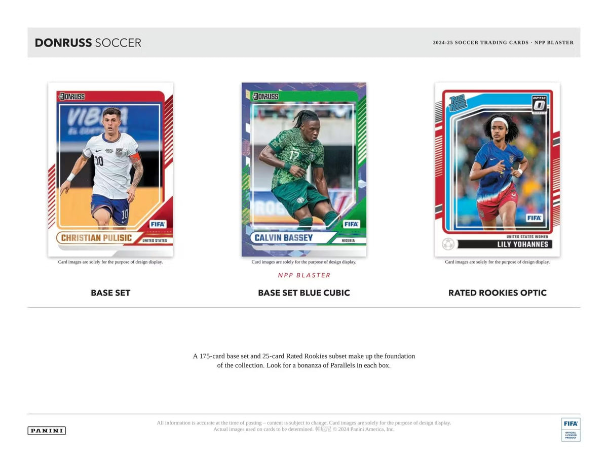 2024/25 Panini Donruss Soccer 6-Pack Blaster Trading Card Box (Blaster Exclusive Red Cubic Parallels)