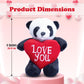 Made By Aliens 8 inch Adorable Valentine Stuffed Animal with Love You Heart for Loved Ones -Premium Huggable Animal (Panda with Heart)