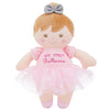 June Garden 9" Soft Ballerina Baby Doll Freya - Adorable My First Baby Doll for Infants - Sensory Baby Rattle Toy - Pink