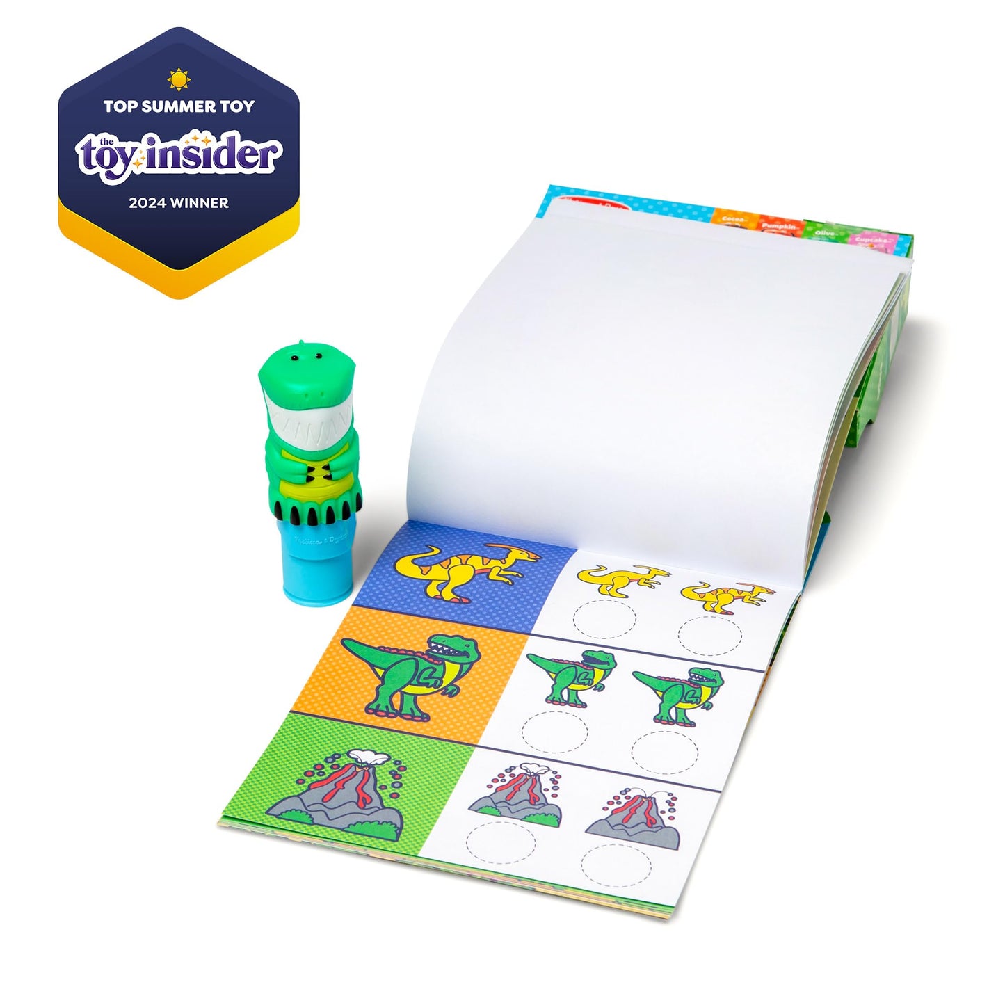 Melissa & Doug Sticker Wow!™ Dinosaur Bundle: 24-Page Activity Book, Refillable Sticker Stamper, Mini Pad, 500 Stickers, Arts and Crafts for Kids Ages