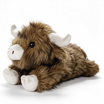 FSUGT Highland Cow Stuffed Animals Toy?Highland Cow Plush for Soft Comfort Fluffy?Farm Animal Cattle Plush Decor Gifts for Kid Boy Girl& Adult (Brown