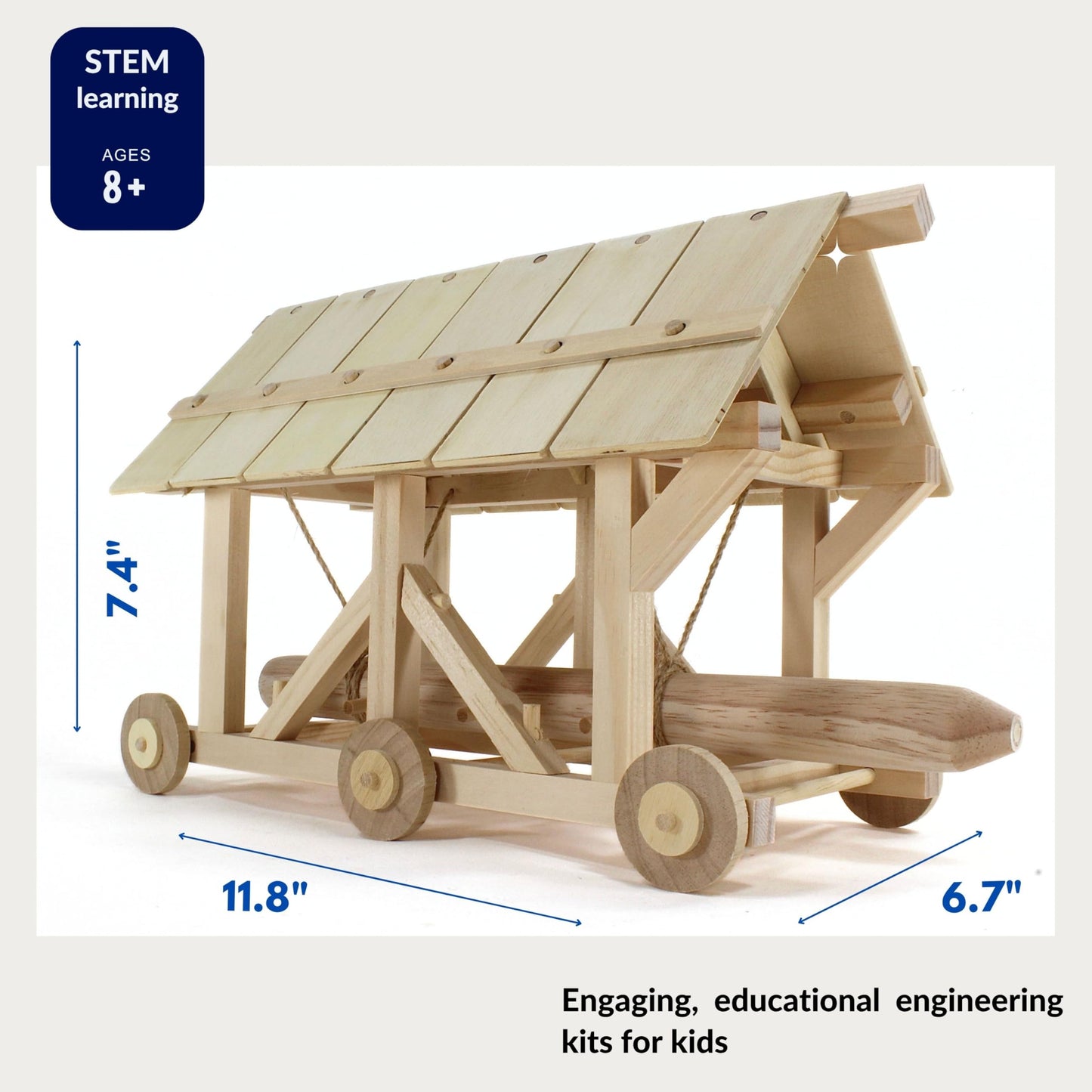 Pathfinders STEM kit | Roman Empire Battering Ram | Medieval Weapons Science Kits for Kids Age 8-10 10-14 | stem Kits for Kids Age 12-14 Physics Toys
