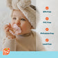 RaZbaby RaZberry Plus Baby Teether - Easy-to-Hold Toy for Front & Back Teething Relief, BerryBumps Texture for Sensory Development, Soothes Sore Gums