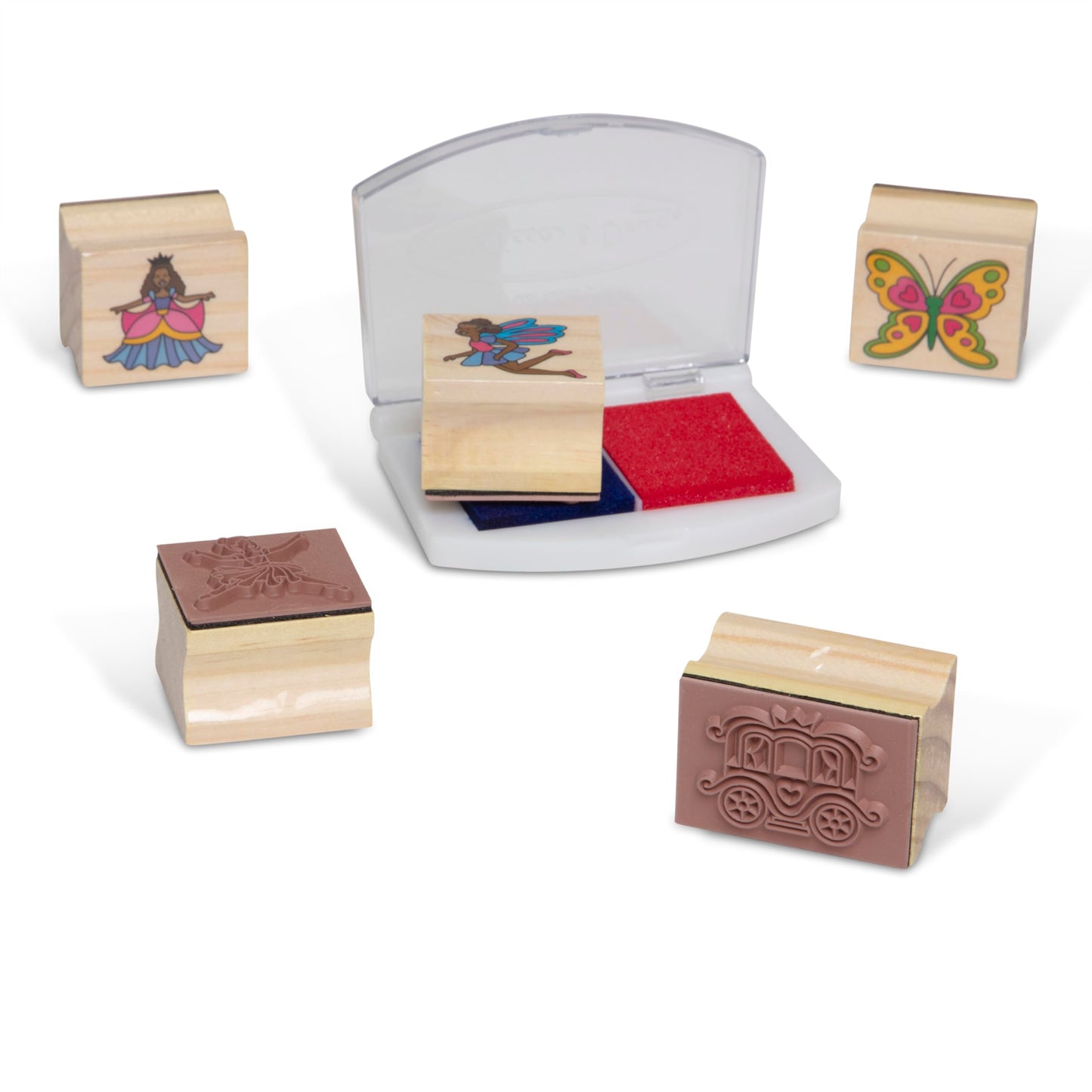 Melissa & Doug Fairy Tale Deluxe Wooden Stamp & Coloring Set