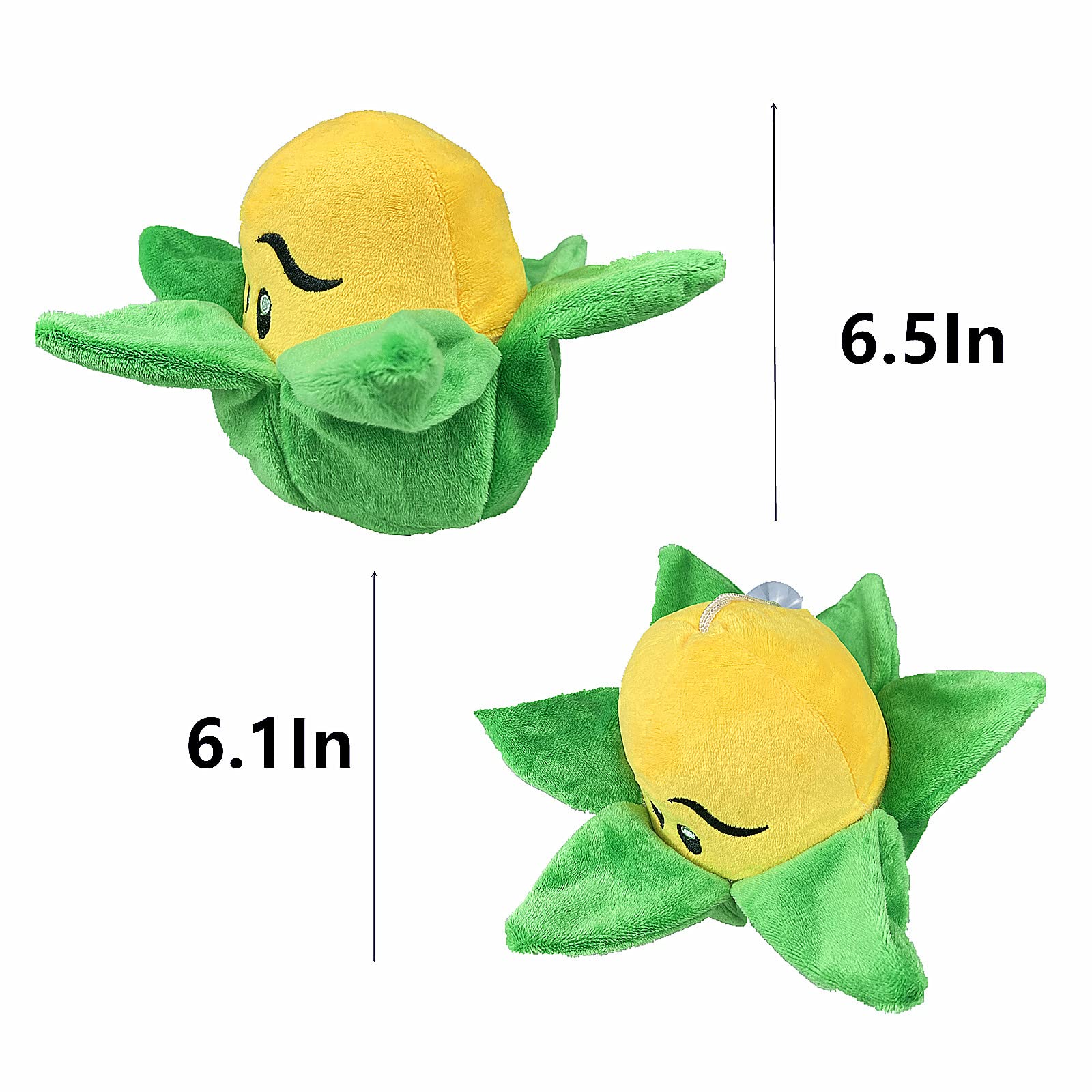 Suyudian 3 PCS PVZ Plant and Zombies Plush Plants Sets 1 2 Stuffed Soft Toys Garlic, Corn, Purple Mushroom, PVZ Figure Doll, Great Gifts for Boys