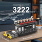 Mould King 10209 Aircraft Carrier Engine Building Blocks Set, Inline 6-Cylinder Military Aviation Carrier Engine Model Kit, Collectible Construction
