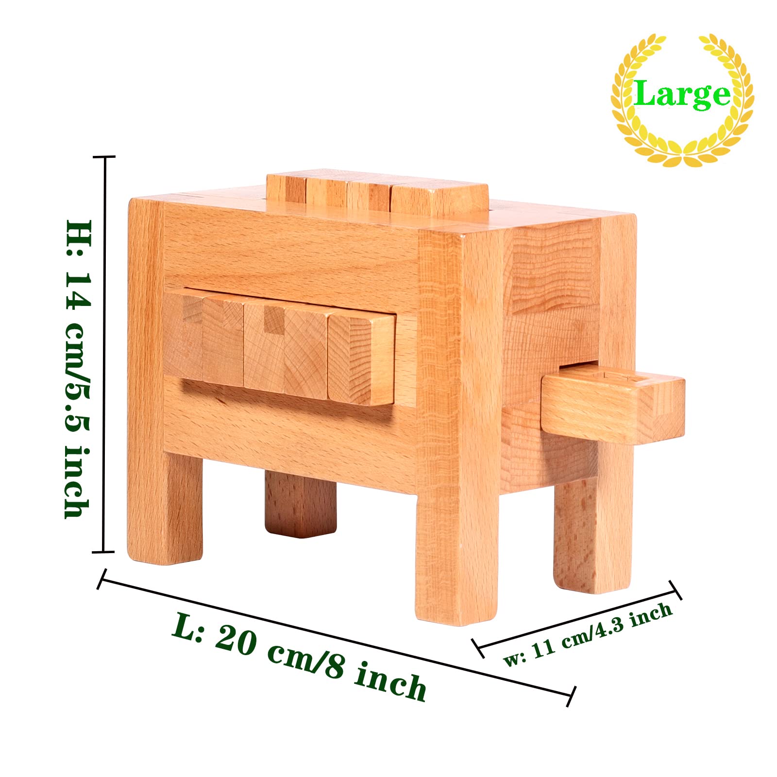 Onietoiy Unique 671-Step Extreme Difficulty Wooden Brain Teaser Puzzle Toy
