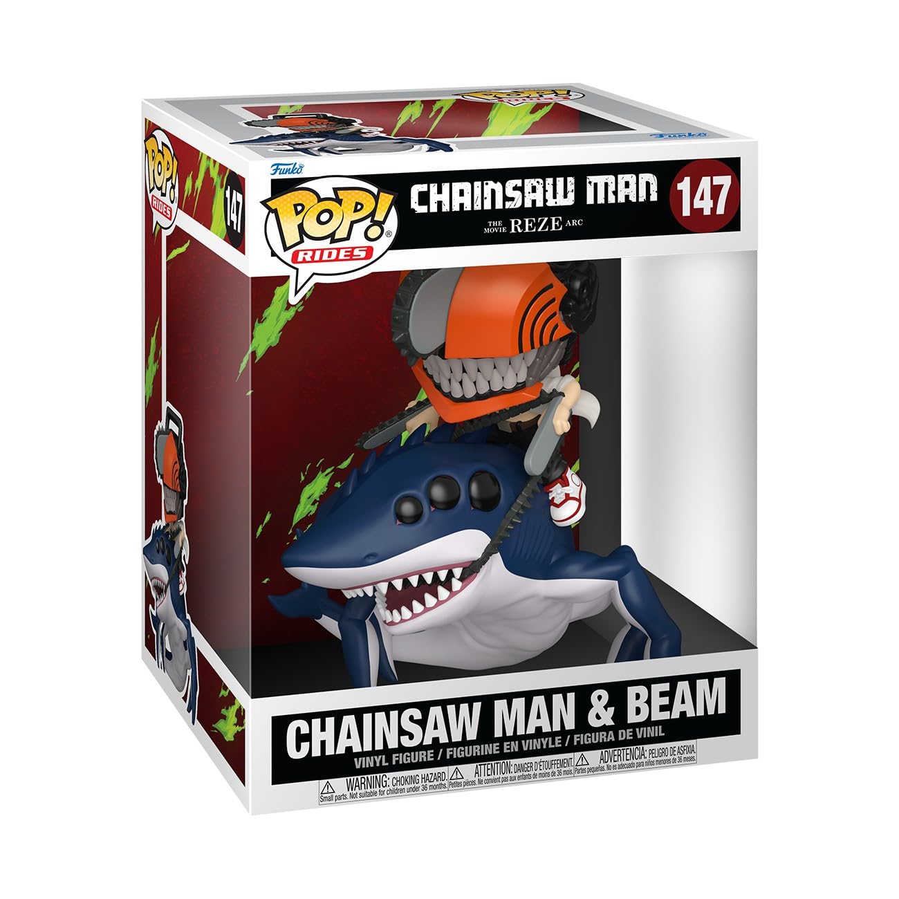 Funko Pop! Rides Deluxe: Chainsaw Man Reze - Chainsaw Man and Beam - Collectable Vinyl Figure - Gift Idea - Official Merchandise - Toys for Kids &