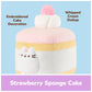 GUND Pusheen Strawberry Sponge Cake 6-Inch Plush Toy for Ages 8+