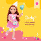 Glitter Girls - 14-Inch Birthday Doll - Red Hair & Green Eyes - Rainbow Heart Dress, Birthday Hat, Cake, Balloon, Gift - Toys, Clothes, and