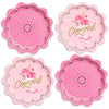 xo, Fetti Cowgirl Plates - 24 Paper Plates, 9" | Western Party, Cowgirl Theme, Bandana Birthday, Rodeo Bachelorette, Cowboy Decor, Pink, Gold Foil