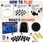Fouwoqi Magnet Game with String, 20 Full-Size Magnetic Stones & 3 Ropes, Portable Magnetic Chess Strategy Game for Family Game Night, Party, Travel