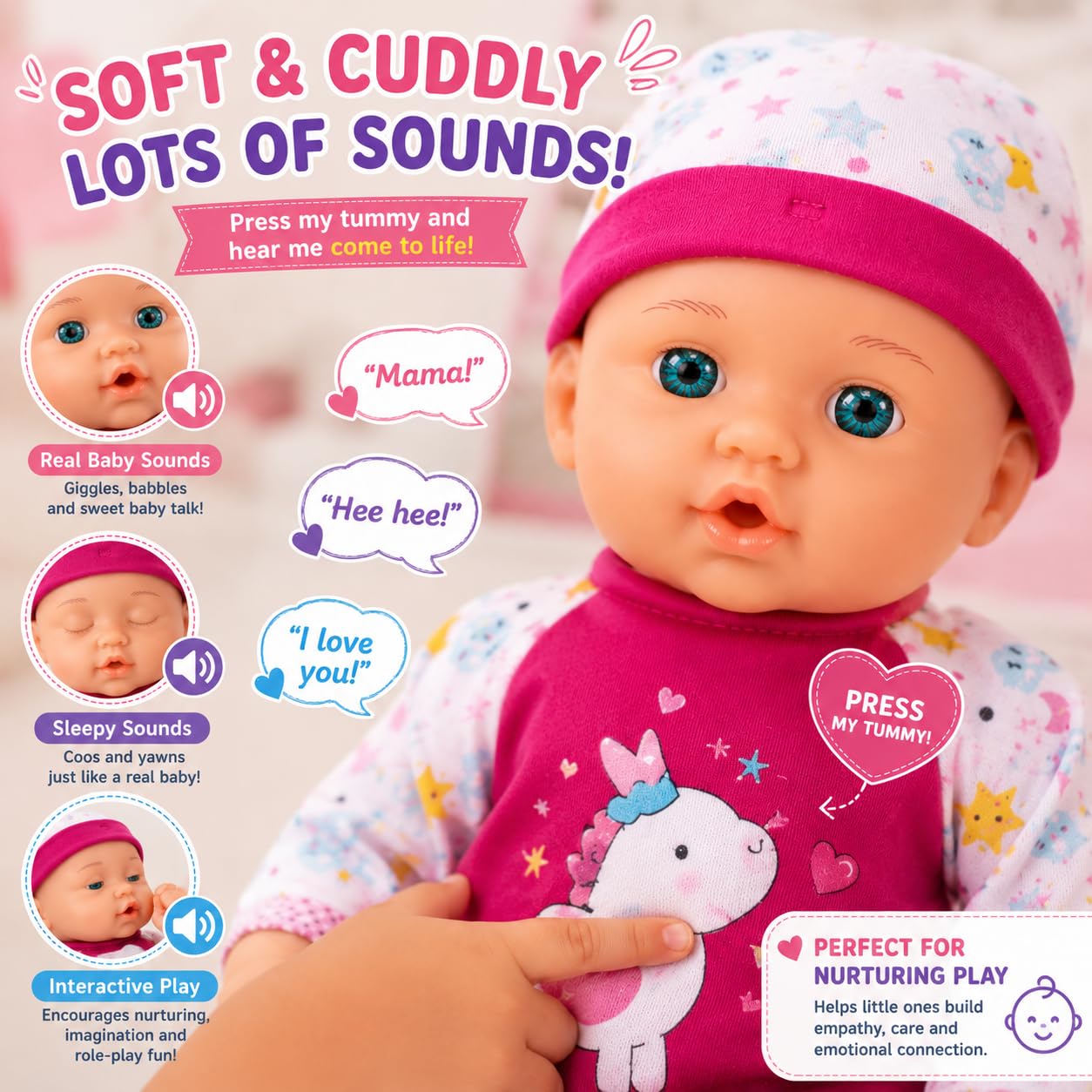 2 Pack Twin Baby Dolls for Girls, 12 Inch Soft Body Talking Baby Doll Set with Magic Disappearing Milk Bottles, Realistic Newborn Boy & Girl Dolls for