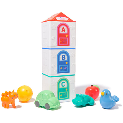 Ms. Rachel Official Learning Stacking House with 6 Surprises to Discover, Educational Toys & Toddler Toys for Girls & Boys Ages 18 Months to 3+ Years