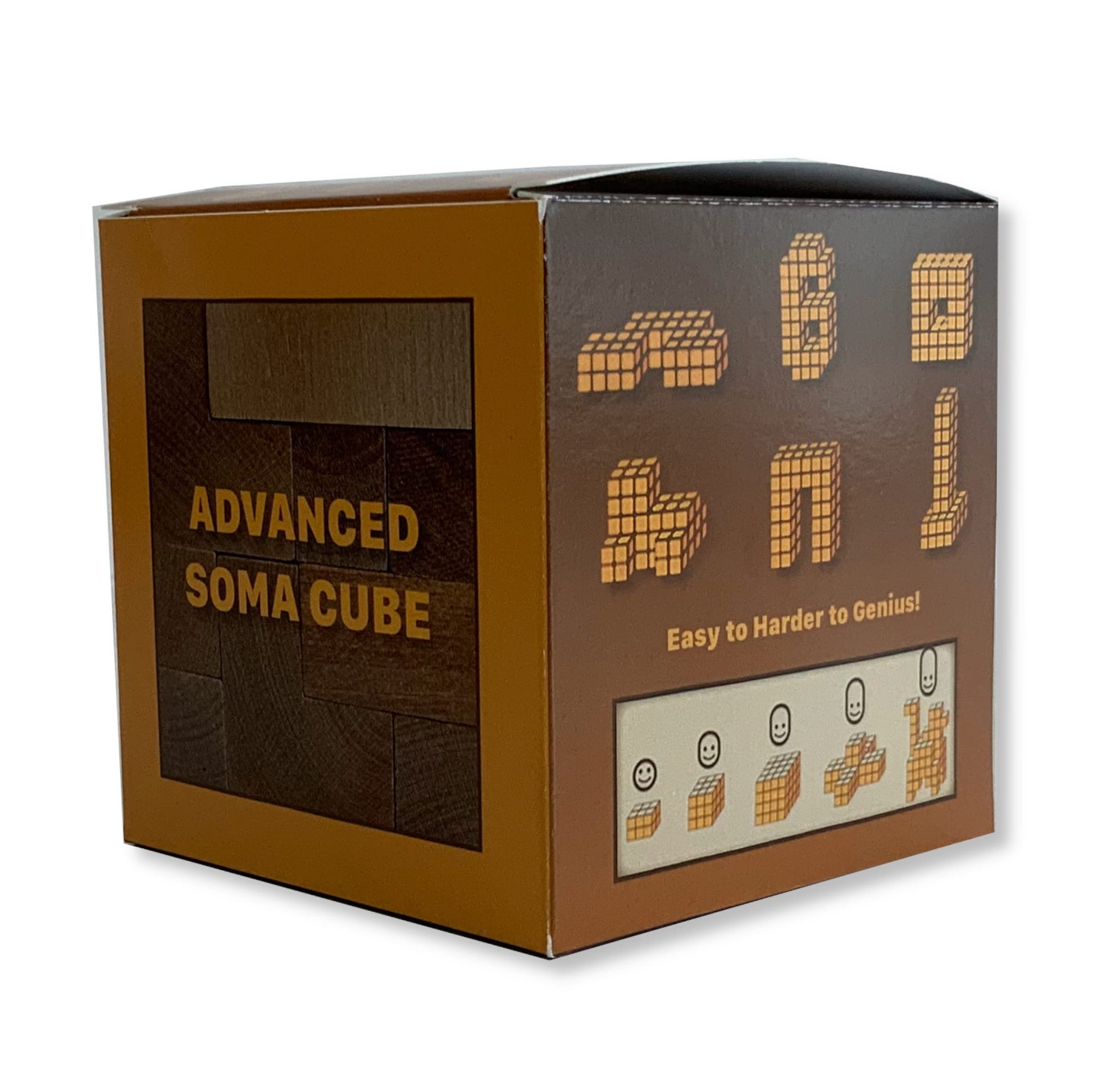 Generic Advanced Soma Cube, Light Brown