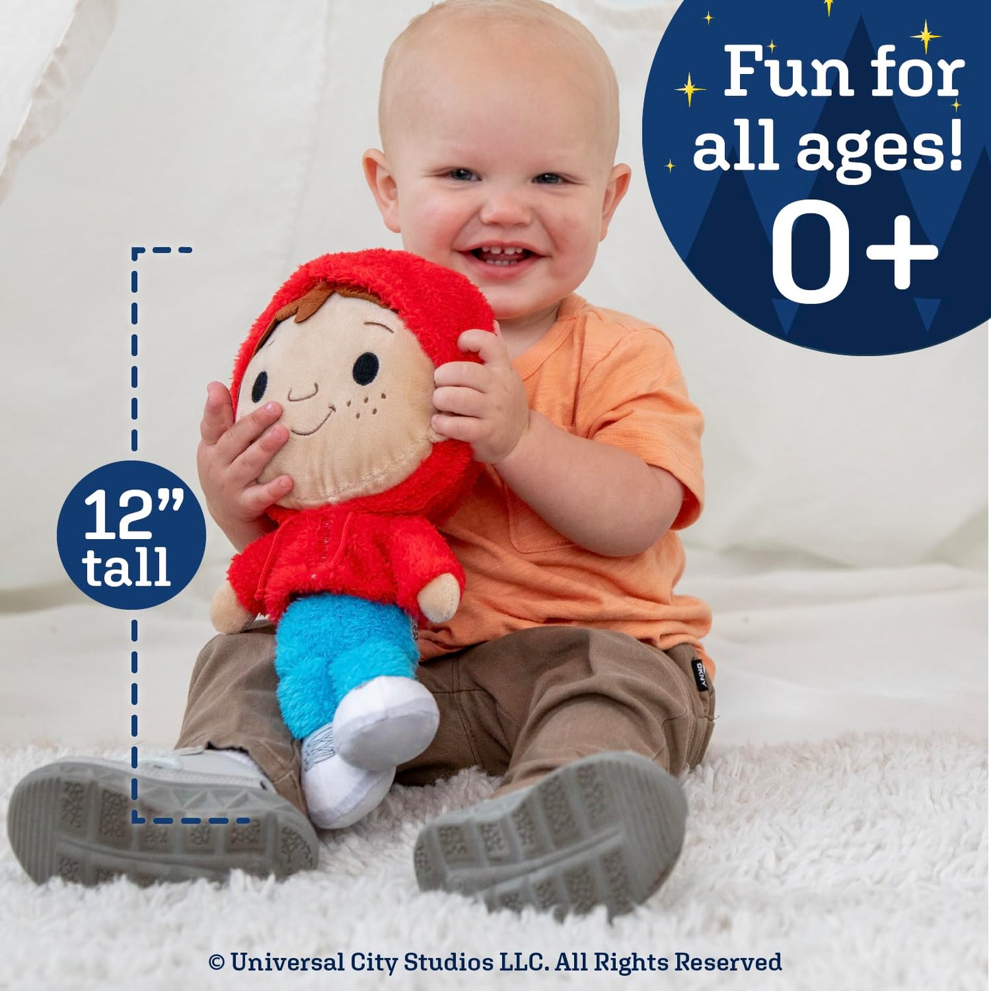 ET Elliott Cuteeze Stuffed Plush Toy - 12 Inch Extra Soft Plushie - Crinkle Sound in Ears - Beans in The Body for Comforting Feel - Perfect Loveable