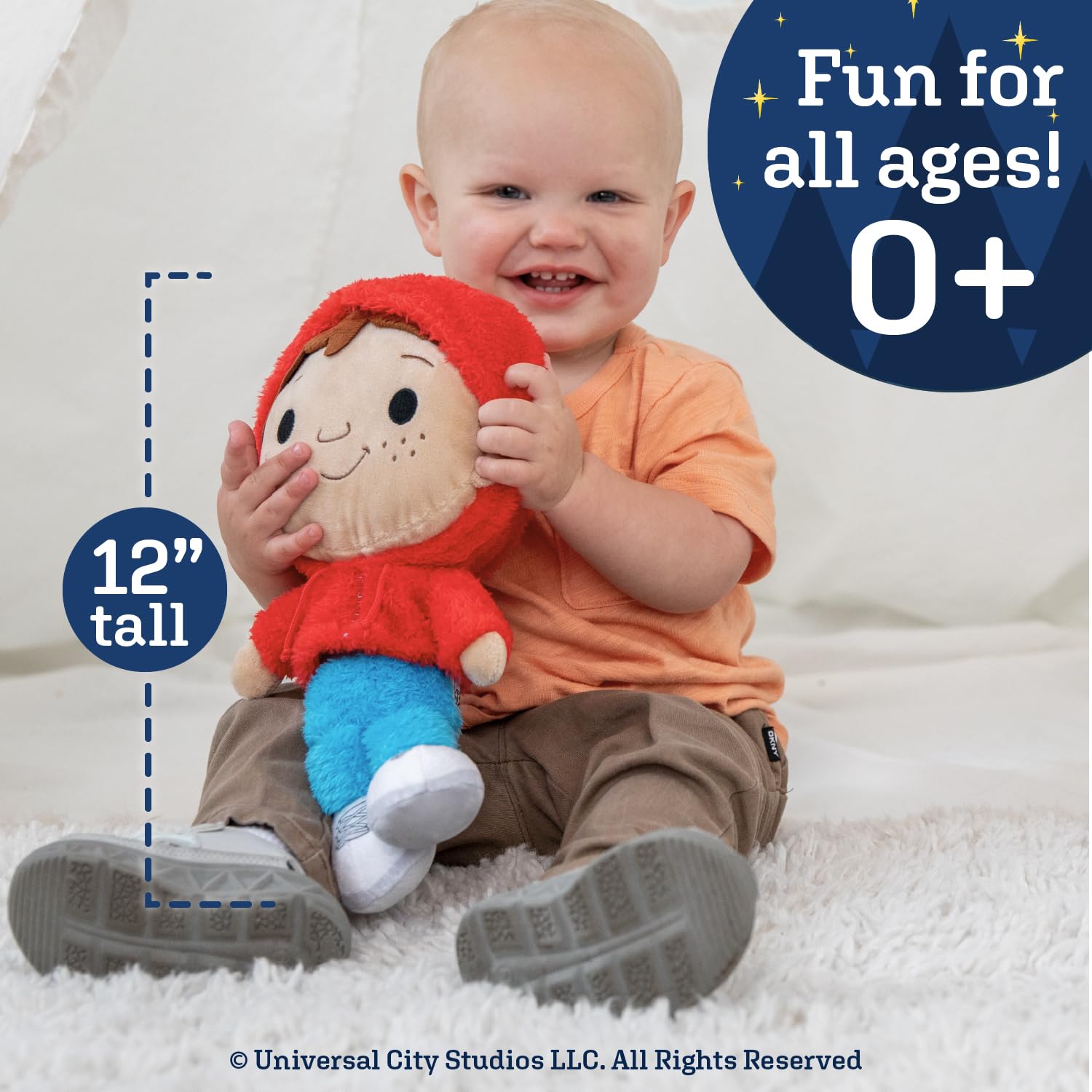 ET Elliott Cuteeze Stuffed Plush Toy - 12 Inch Extra Soft Plushie - Crinkle Sound in Ears - Beans in The Body for Comforting Feel - Perfect Loveable