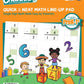 Channie’s All-in-One Visual Handwriting & Math Workbook Set for Pre-Kindergarten - 1st Grade Elementary School Students (5 Pack)